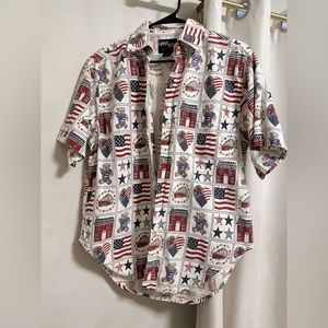 buttoned up shirt - USA themed